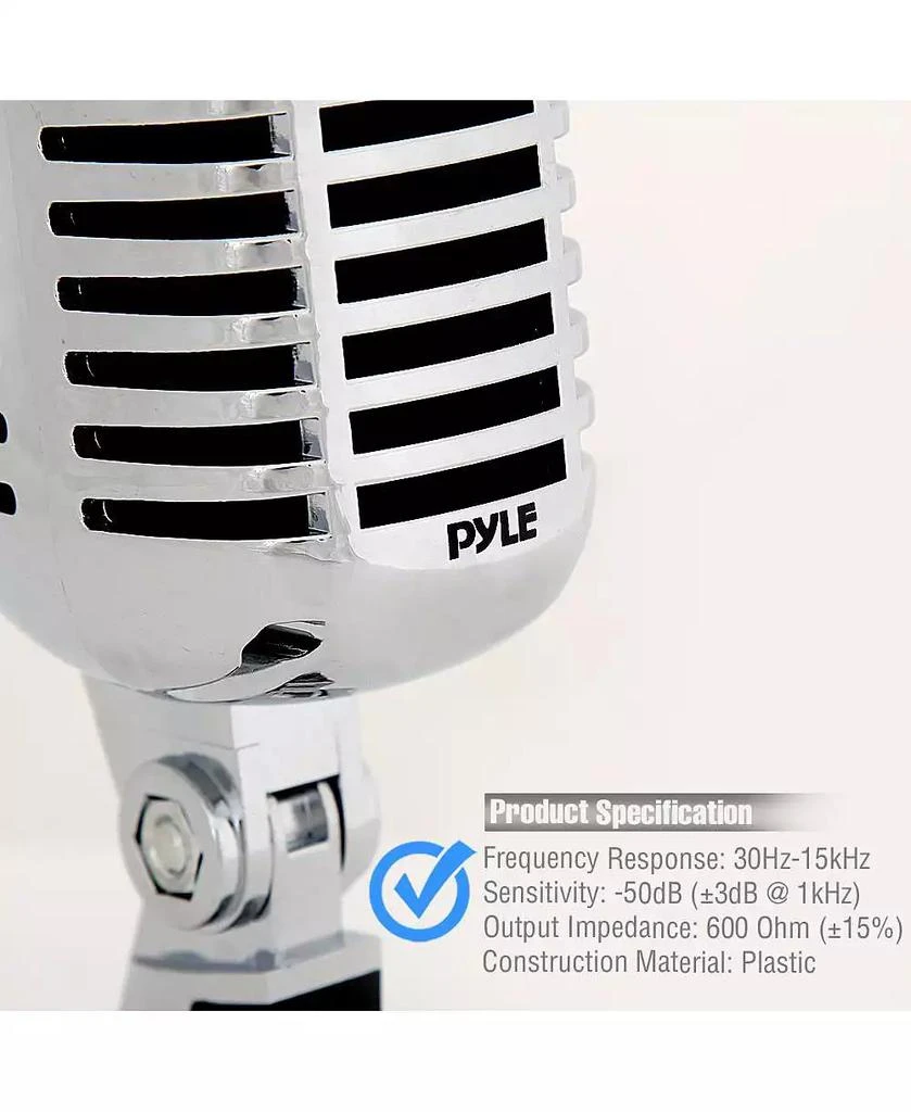 Pyle Classic Retro Dynamic Vocal Microphone – Vintage Style with 16
XLR Cable 5