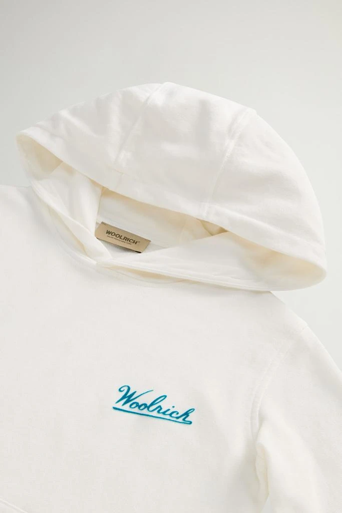 Woolrich Garment-dyed Boys’ Hoodie in Pure Cotton - Boys - Green 3