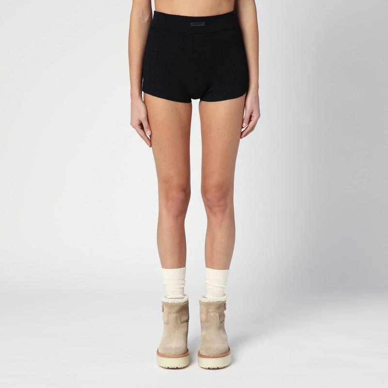 Essentials Black Honeycomb Short 1