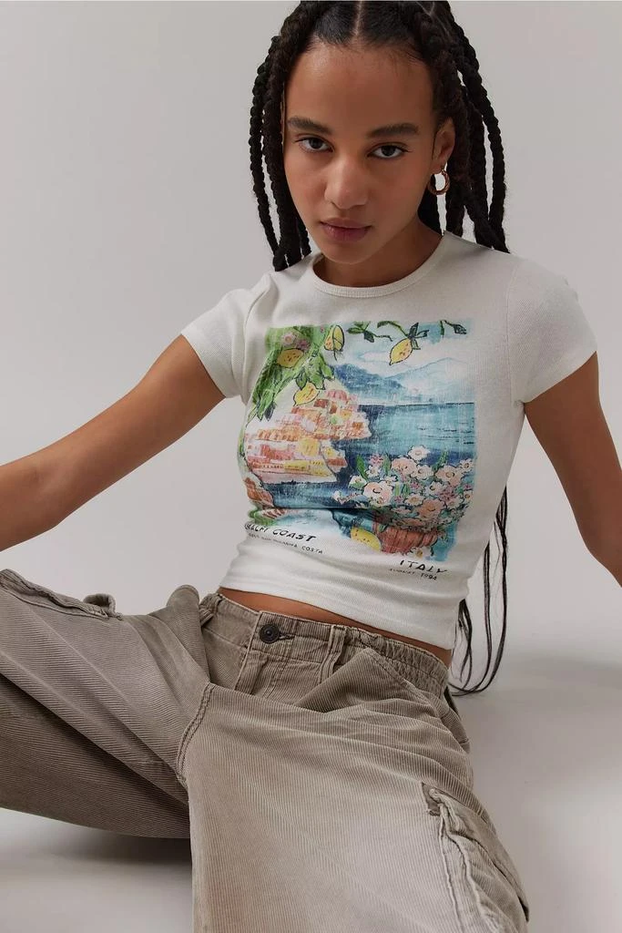 Urban Outfitters UO Amalfi Coast Too Perfect Graphic Baby Tee 4