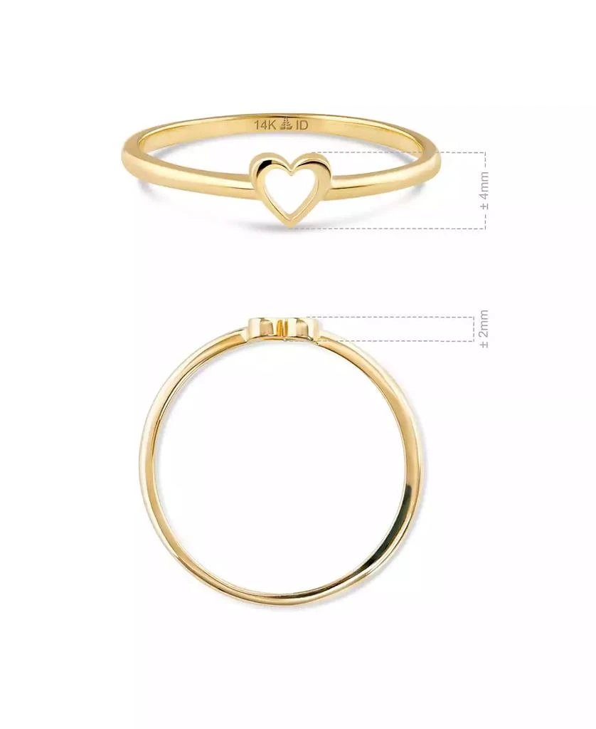 DEVATA Open Heart Ring in 14K Gold, approx. 1.0 grams. 4