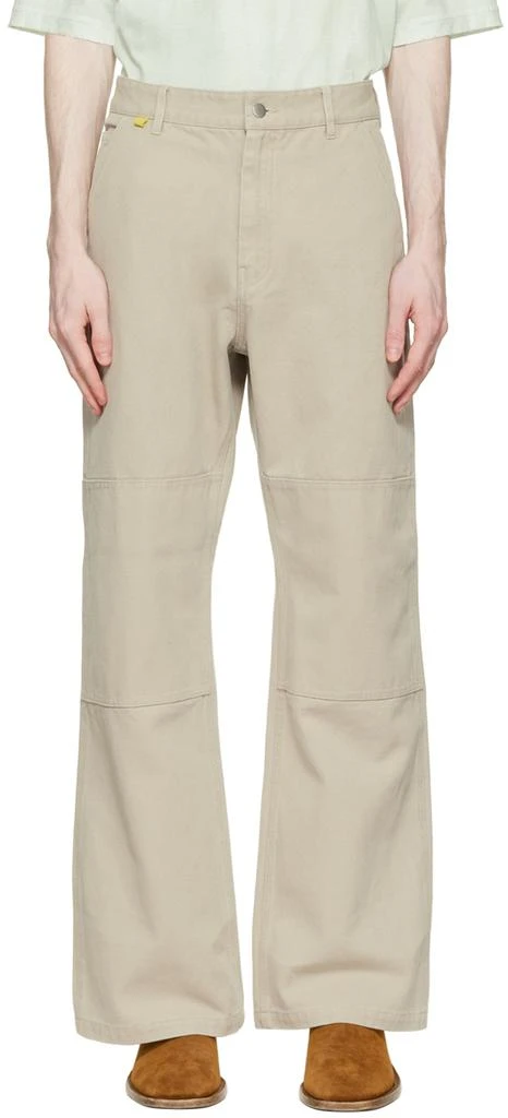 Acne Studios Beige Workwear Trousers 1