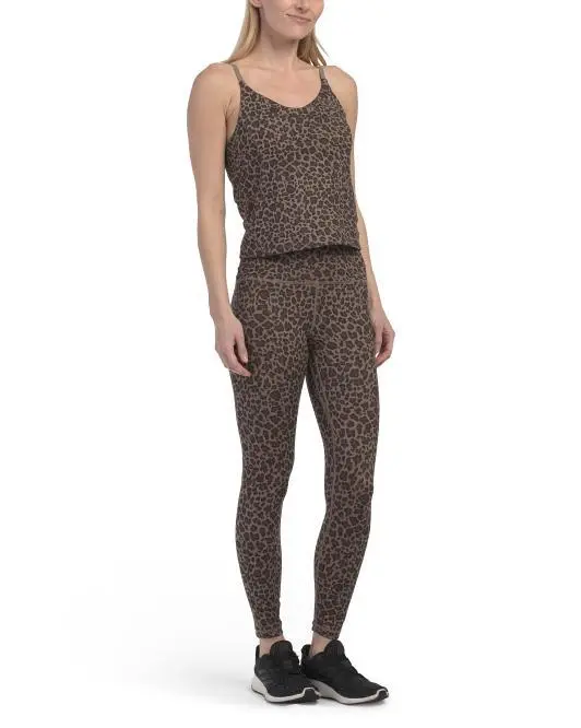 YOGALICIOUS 2pc Bra Tank Top And Super Hi Rise V-back Ankle Leggings Set