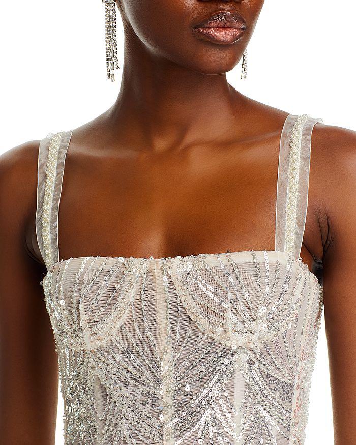 BRONX AND BANCO Mademoiselle Beaded Bustier Mini Dress
