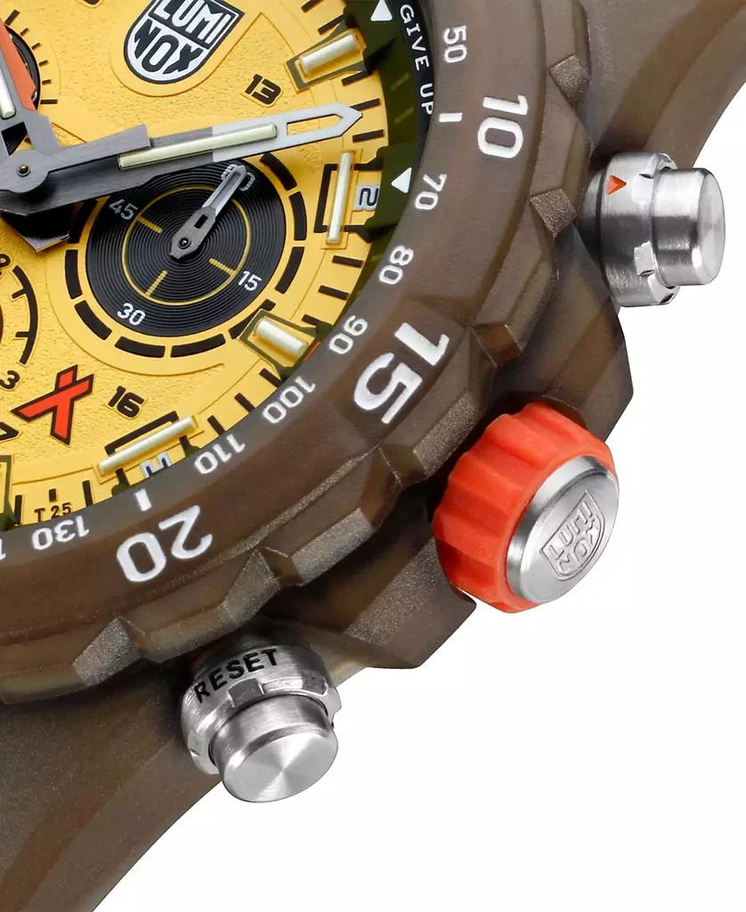 Luminox Men's Swiss Chronograph Bear Grylls Survival Eco Master Series Yellow Strap Watch 45mm 2