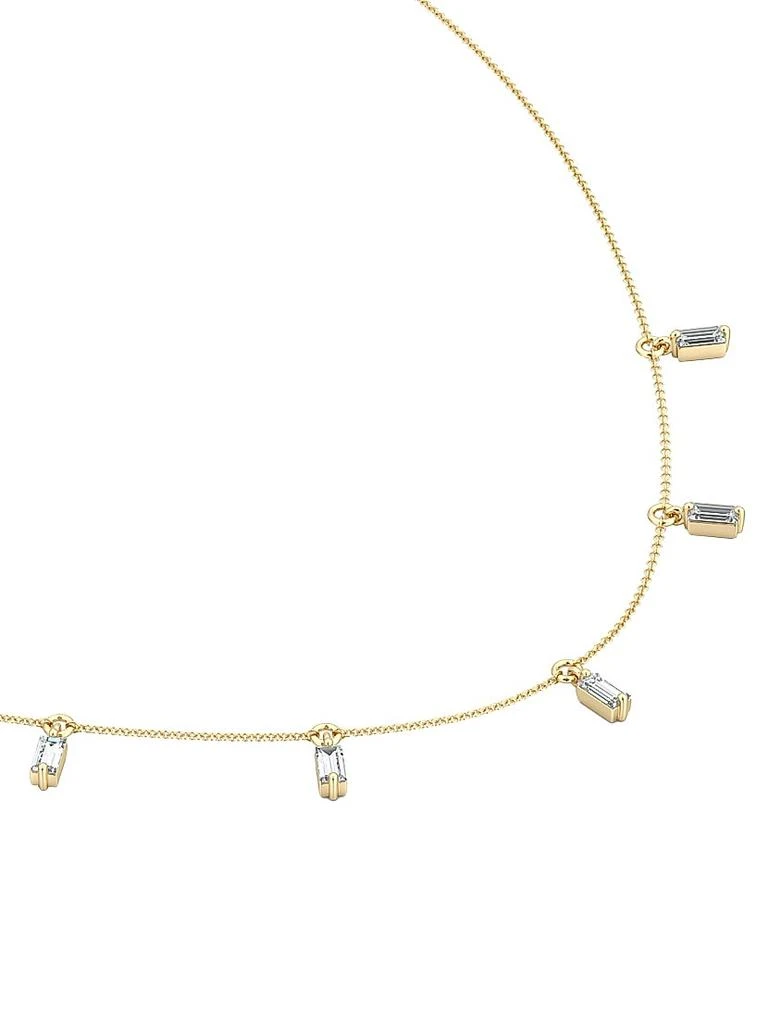 VRAI Floating Baguette 14K Yellow Gold & 0.50 TCW Lab-Grown Diamond Station Necklace 4