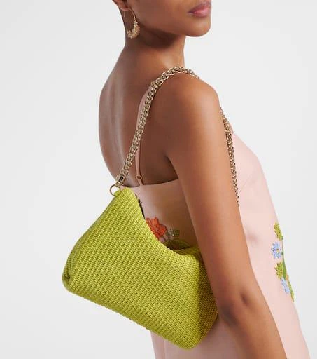 Jimmy Choo Callie raffia shoulder bag 7