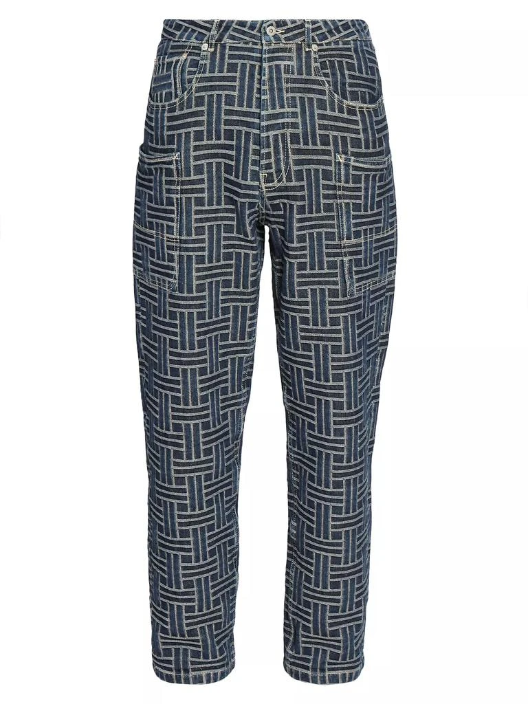 Kenzo Weave Straight-Leg Cargo Jeans 1