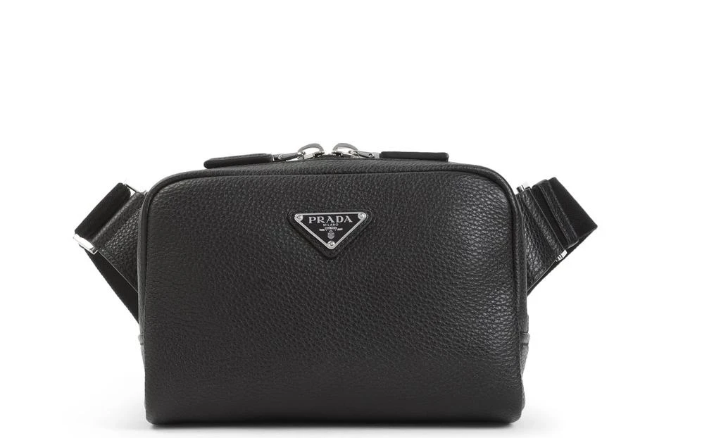 Prada Prada Logo Plaque Zipped Messenger Bag 1