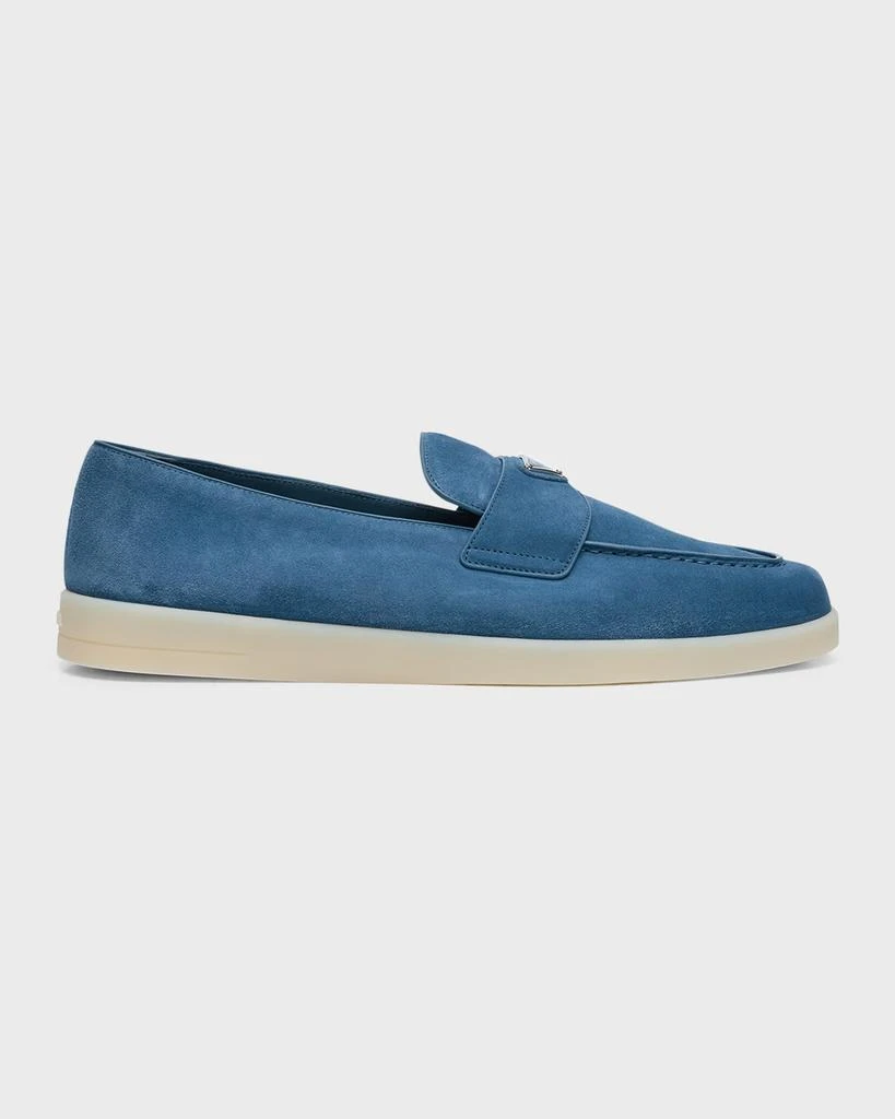 Prada Men\'s Saint Tropez Triangle Logo Suede Loafers $995 8 Prada Men main image 4