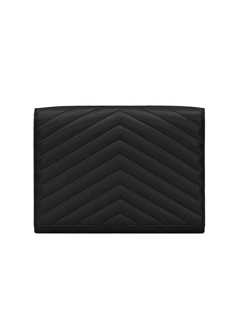 Yves Saint Laurent Cassandre Matelassé Flap Pouch In Lambskin 3