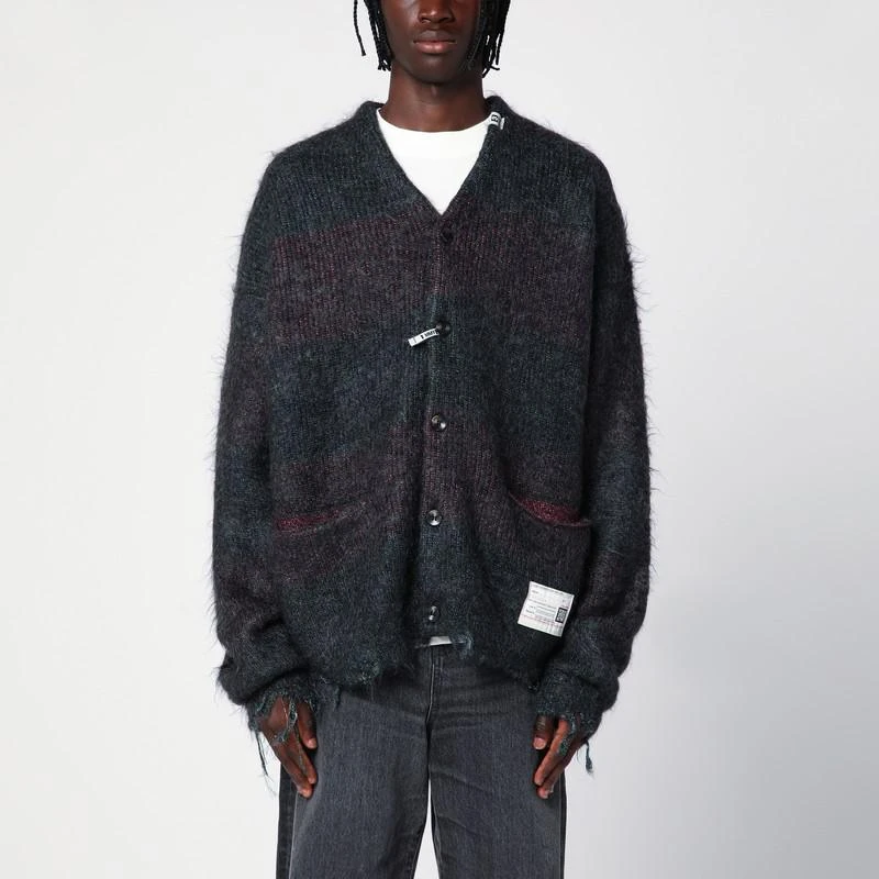 Maison MIHARA YASUHIRO Dark grey cardigan in mohair blend 1