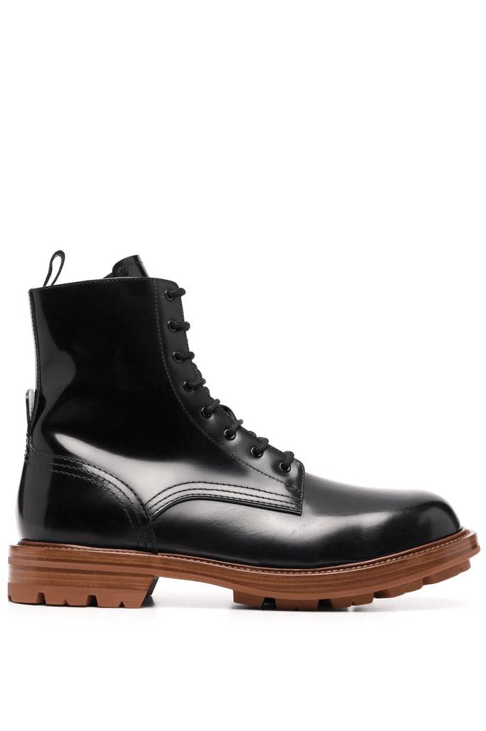 Alexander McQueen Leather Lace Up Boot