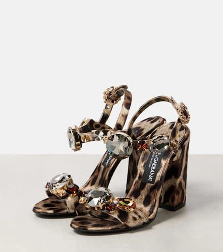 Dolce 
Gabbana Keira 105 leopard-print satin sandals 4