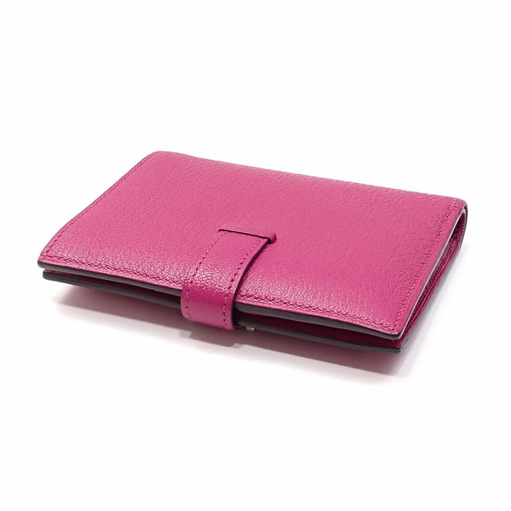 Hermes pink Chevre Leather Wallet (Bi-Fold) (Pre-Owned)