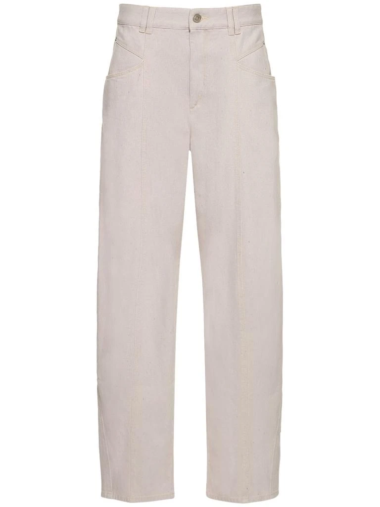 Isabel Marant Vetan Cotton Denim Straight Pants 1