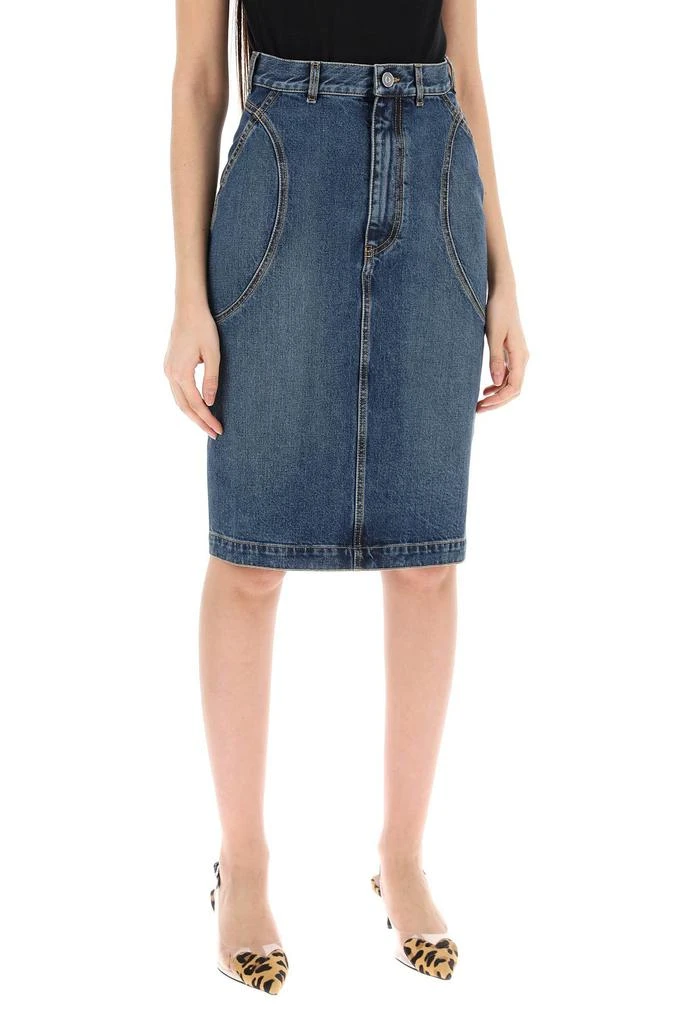 ALAIA denim midi skirt in seven 2