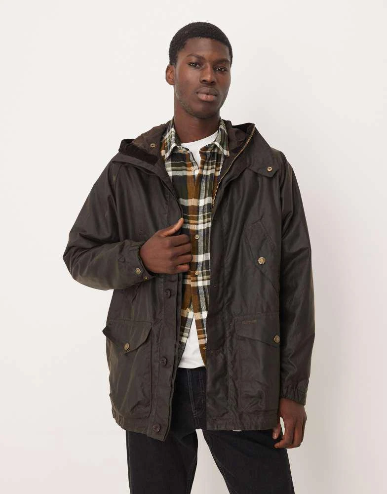 Barbour Barbour Re-engineered Endurance mountain wax parka in olive green 1