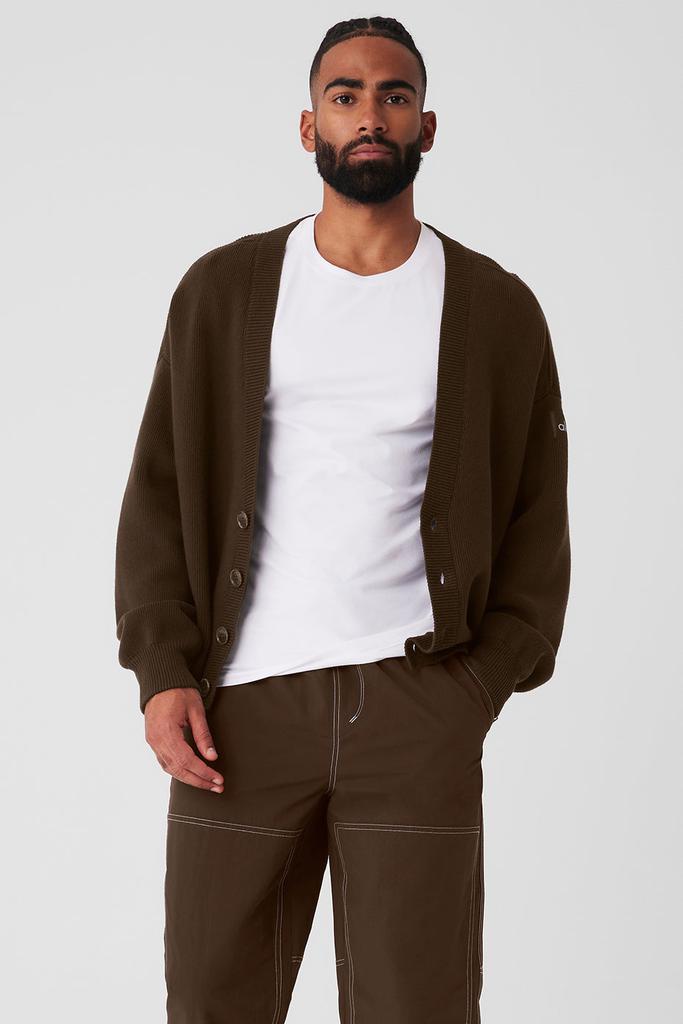 Alo Scholar Cardigan Sweater - Espresso