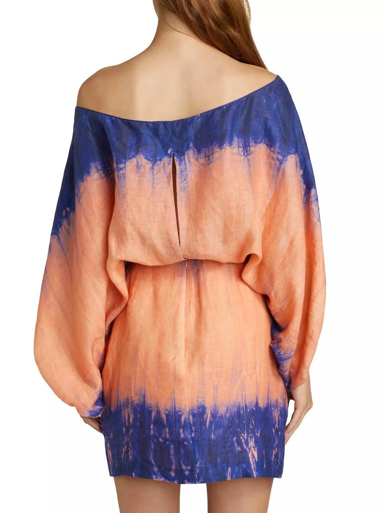 Silvia Tcherassi Manon Linen Ombré Minidress 5