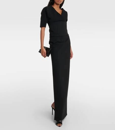 Salvatore Ferragamo Wool-blend gabardine top 2