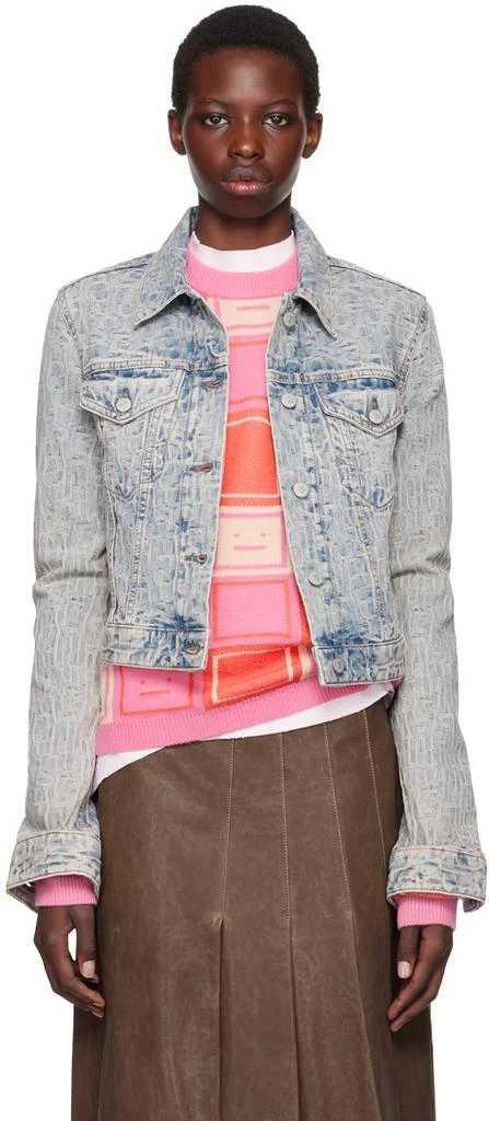 Acne Studios Blue Rose Monogram Denim Jacket 1