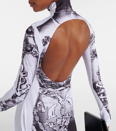 Jean Paul Gaultier Dentelle Trompe l'oeil jersey gown 6