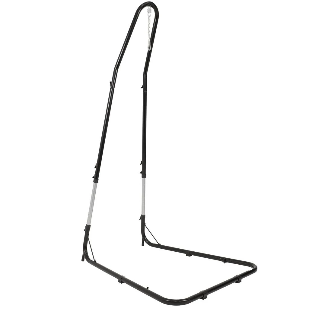 Sunnydaze Large Cotton/Nylon Outdoor Mayan Hammock Chair with Adjustable Stand - 330 lb Weight Capacity - Natural 4