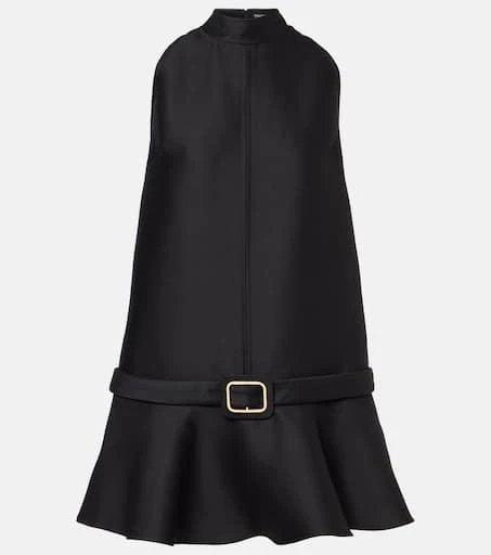 Tom Ford Belted wool and silk crêpe minidress 1