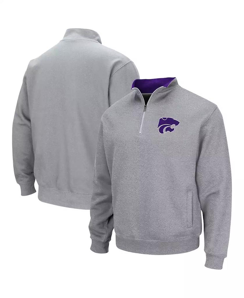 Colosseum Men's Heathered Gray Kansas State Wildcats Tortugas Team Logo Quarter-Zip Jacket
