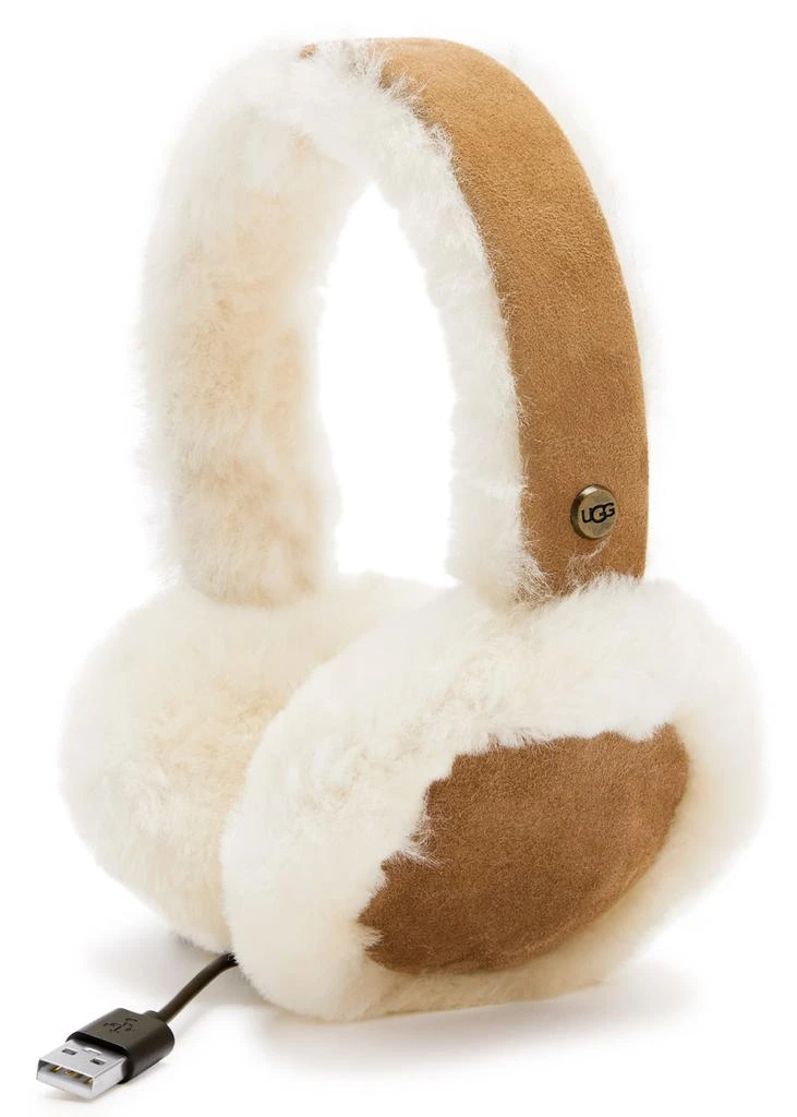 UGG Shearling-trimmed suede Bluetooth earmuffs 1