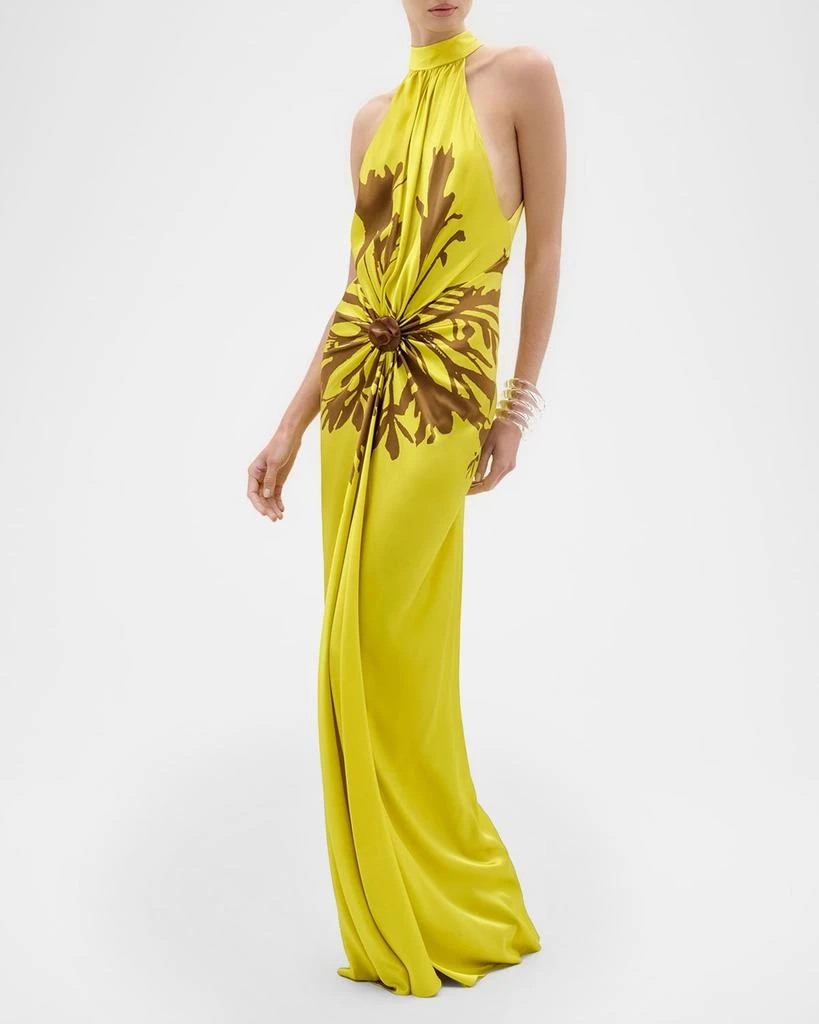 Silvia Tcherassi Koori Gathered Silk Halter Maxi Dress - Dresses & Skirts -  Free Shipping - BeyondStyle