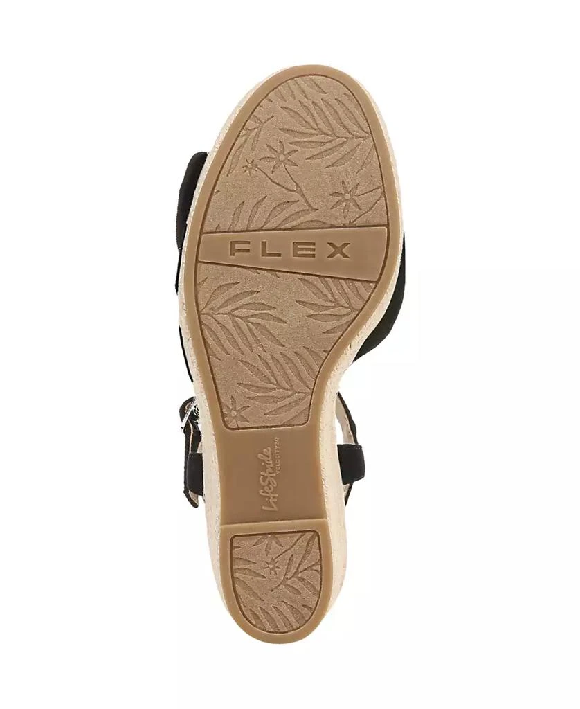LifeStride Women's Tahlia Open RoundToe Espadrille Wedge Sandals 5