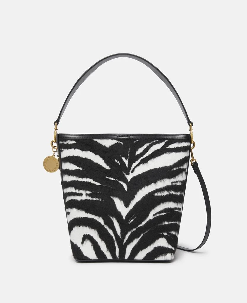 Stella McCartney Stella McCartney - Frayme Tiger Pattern Tote Bag, Woman, Black and white 1