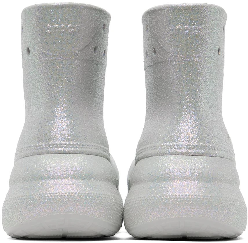 Crocs White Crush Glitter Boots 2