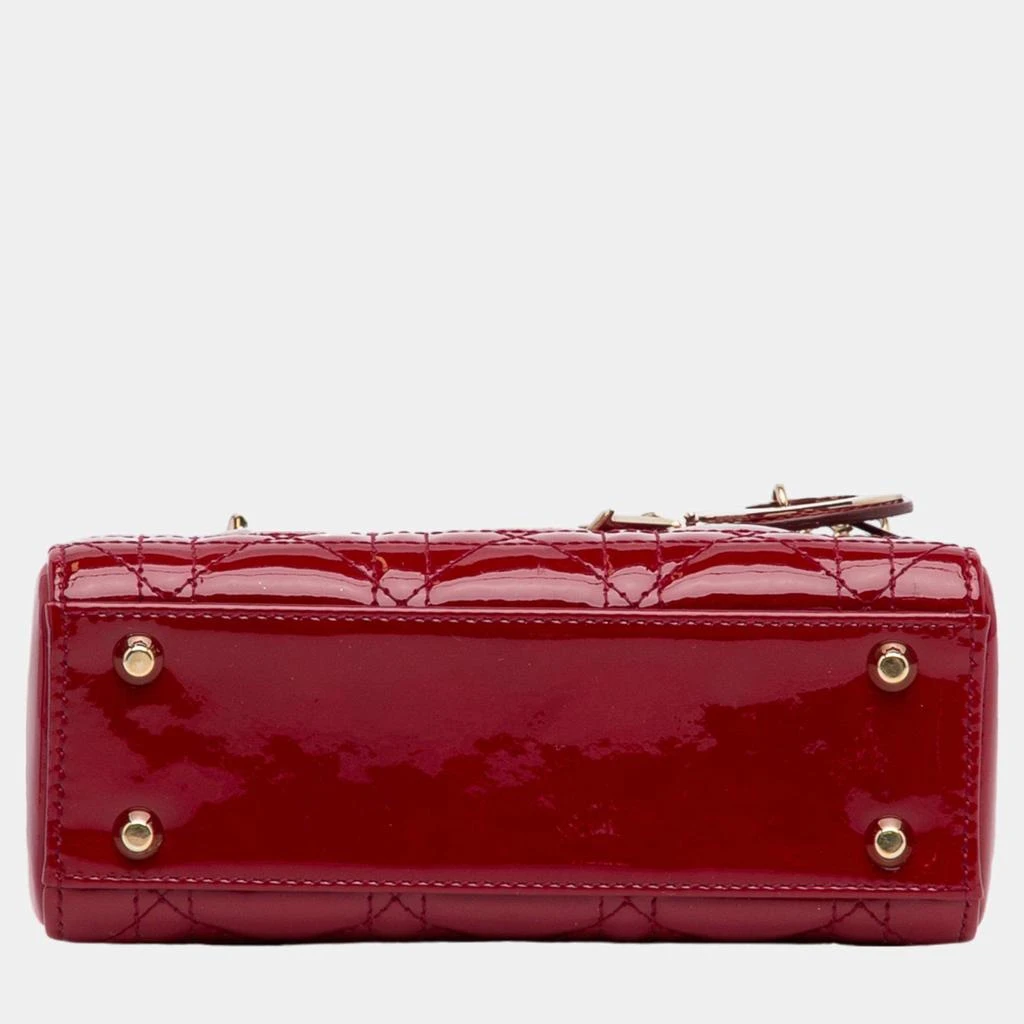 Dior Dior Red Mini Patent Cannage Lady Dior 4