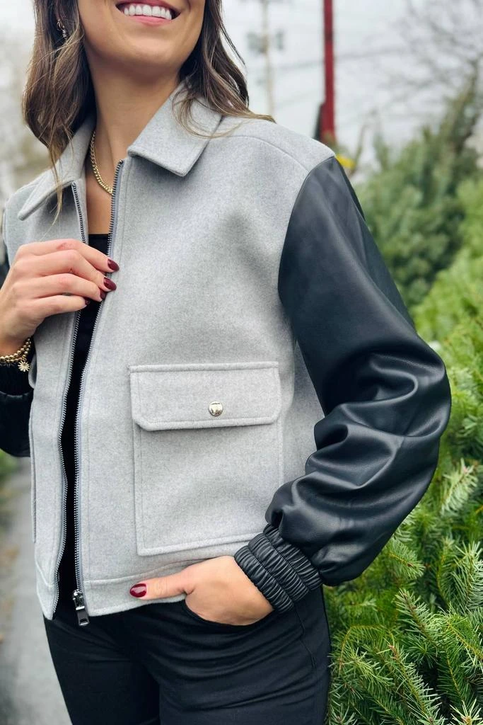 DOLCE CABO Dolce Cabo - Leather Sleeve Jacket 7