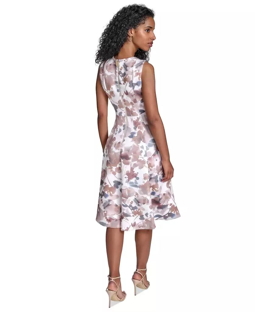 Shop Women's Floral-print Scuba Fit & Flare Midi Dress on Sale at  BeyondStyle – Get 40% Off Women's Floral-print Scuba Fit & Flare Midi Dress  with Limited-Time Flash Deals, Exclusive Discounts, and