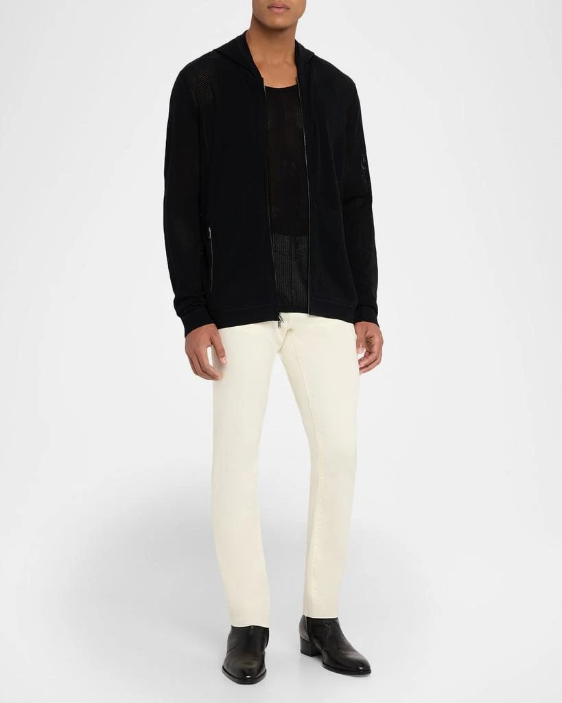 John Varvatos Men's Lazo Cotton-Mesh Sweater Hoodie 2