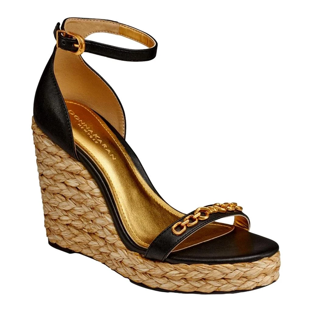 Donna Karan Yulissa Embellished Ankle-Strap Espadrille Black  F2454294 Women
s