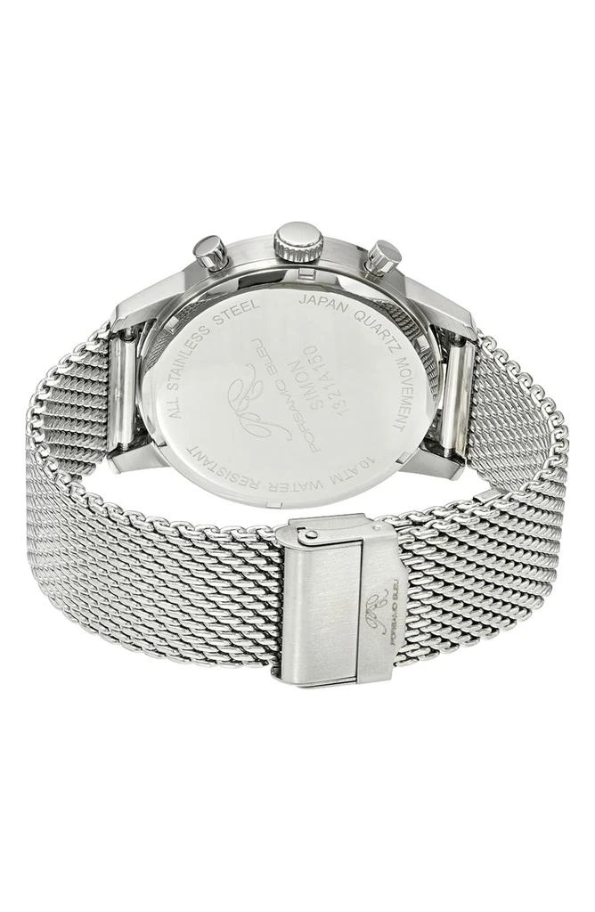 Porsamo Bleu Simon Mesh Strap Chronograph Watch, 44mm 3