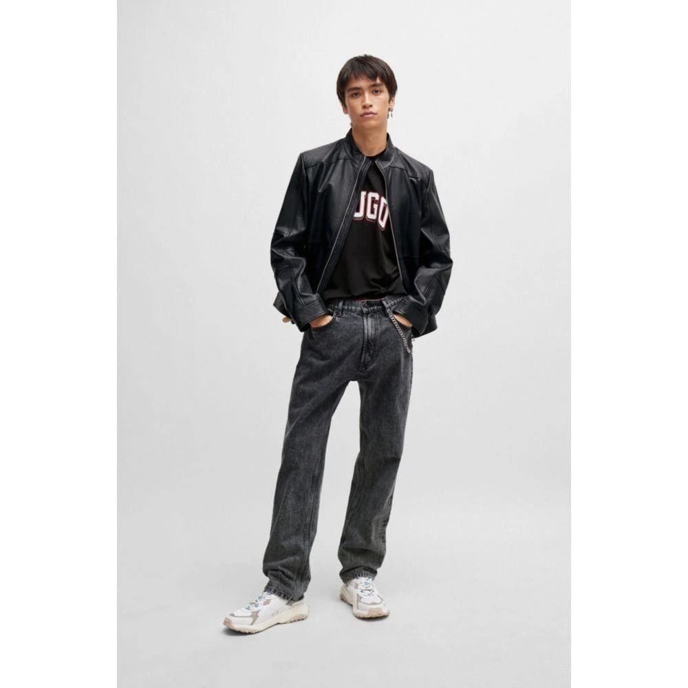 Hugo Boss Mixed-material trainers with leather facings 2
