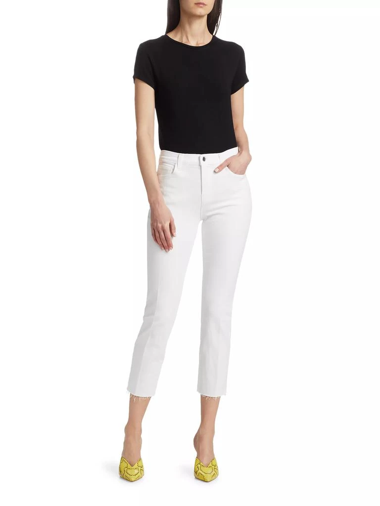 L'Agence Sada High-Rise Crop Slim Straight Jeans 2