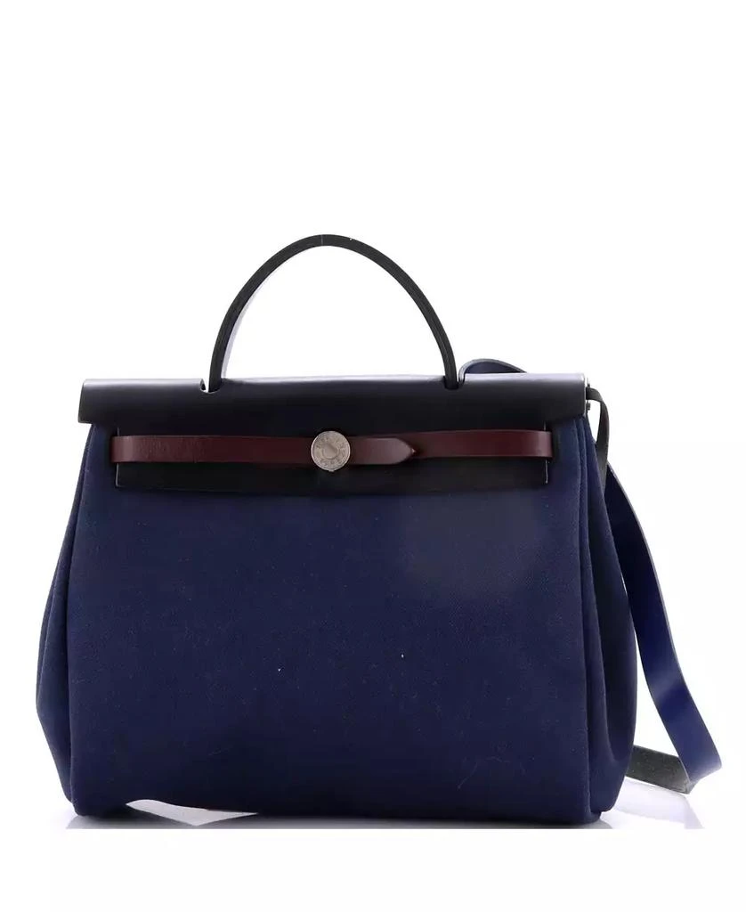 Pre-Owned HERMÉS 31 Herbag Zip Leather and Toile