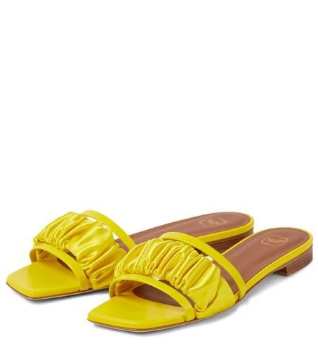 Malone Souliers Demi leather and satin slides 5