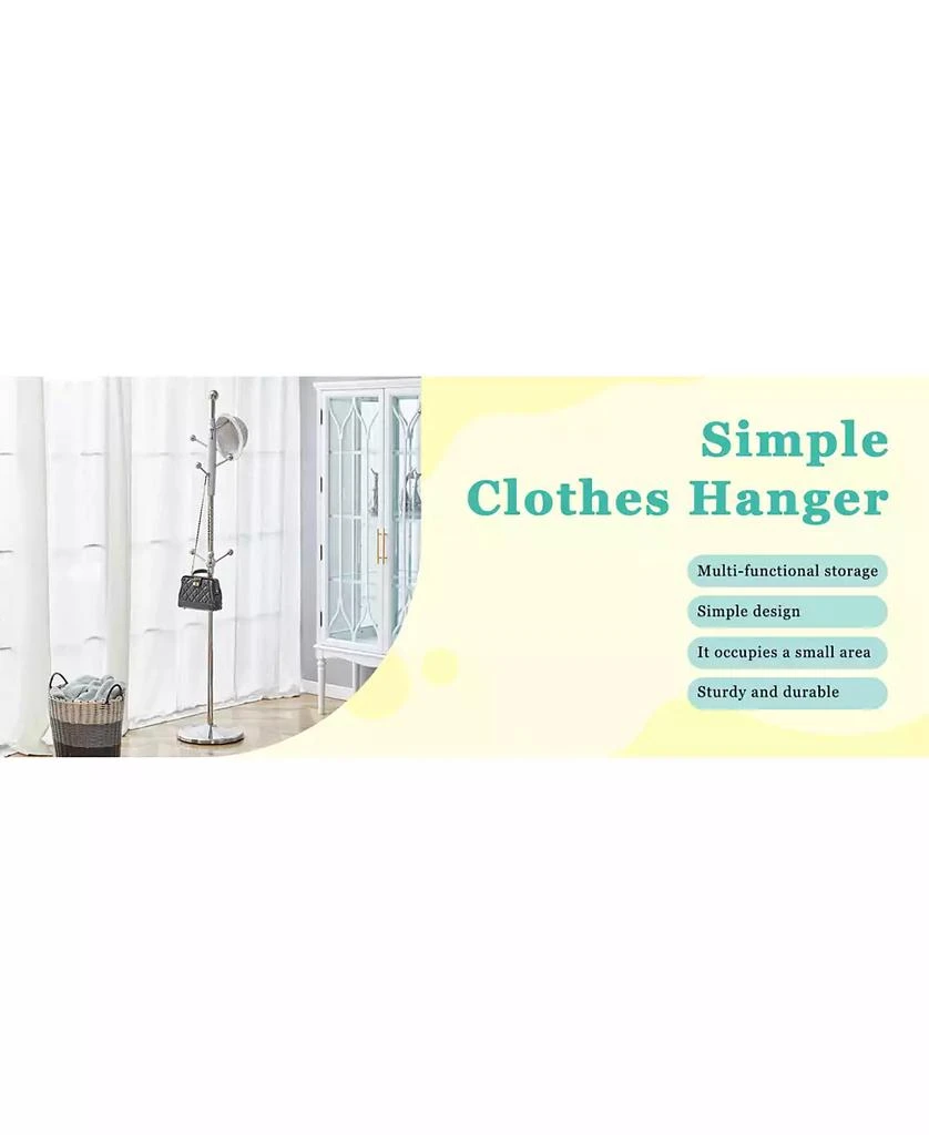 Streamdale Furniture Modern Silver
Gold Coat Rack - 72 Inch, Detachable Bracket 9