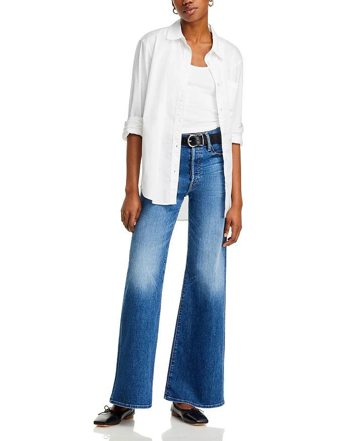 MOTHER The Tomcat Roller Sneak High Rise Wide Leg Jeans in Sixth Sense 2