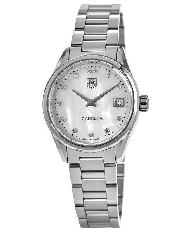 TAG Heuer Tag Heuer Carrera Quartz Mother of Pearl Diamond Dial Steel Women's Watch WAR1314.BA0778 1