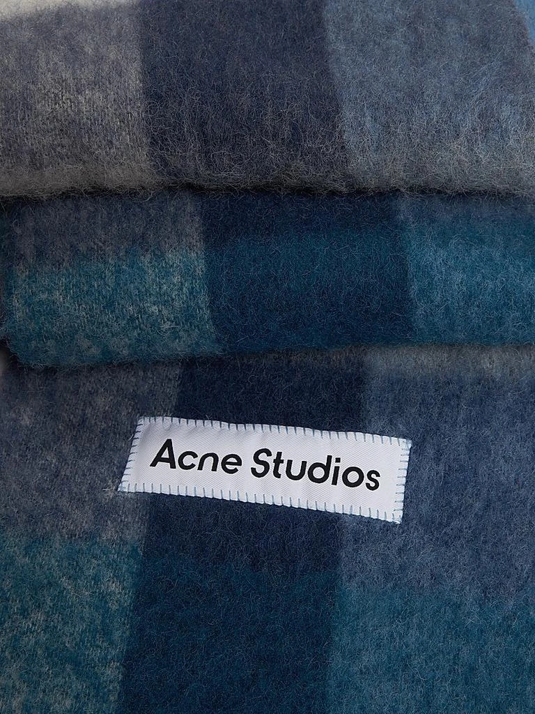 Acne Studios Main Vally Checkered Fringe Scarf 3