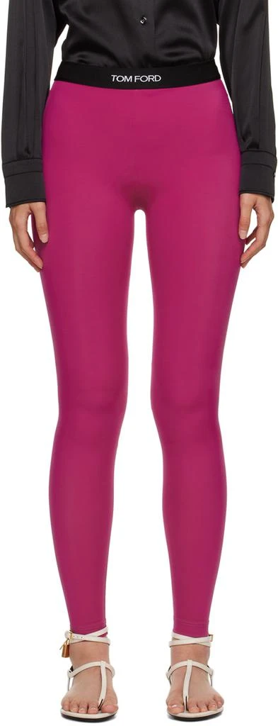 Tom Ford Pink Jacquard Leggings 1